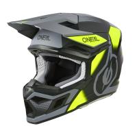 Oneal Шлем кроссовый 3Series Neon Vision V.24 серый/желтый в Тюмени