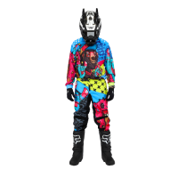 Grom Штаны кроссовые Fatbear LimeBlue в Тюмени