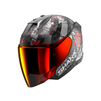 Shark Шлем Skwal I3 Jet Hellcat Mat Black/Chrome/Red в Тюмени