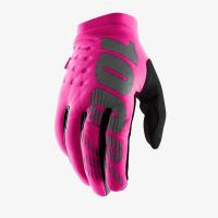 100% Мотоперчатки текстильные женские Brisker Neon/Pink/Black в Тюмени