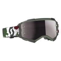 Scott Очки кроссовые Fury dark green/white silver chrome works в Тюмени