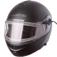 LS2 Мотошлем снегоходный FF325 Strobe Electric Snow Solid Черный Матовый в Тюмени