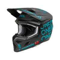 Oneal Шлем кроссовый 3Series Static черный/бирюзовый в Тюмени