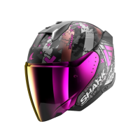 Shark Шлем Skwal I3 Jet Hellcat Mat Black/Chrome/Violet в Тюмени