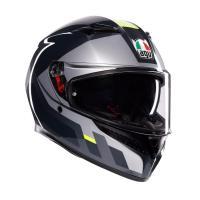 AGV Шлем K3 Shade Grey/Yellow Fluo в Тюмени
