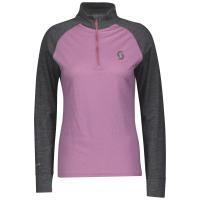 Scott Термокофта женская  Zip Defined Merino dark grey melange/cassis pink в Тюмени