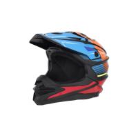 Desment Шлем кроссовый Raptor Black-Blue-Orange graphic в Тюмени