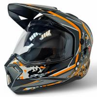 AIM Шлем кросс/эндуро JK802S Orange/Grey/Black в Тюмени