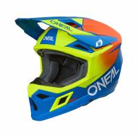 Oneal Шлем кроссовый 3Series Solid V.24 синий/желтый в Тюмени