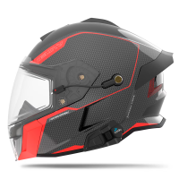 509 Шлем Delta V Carbon Commander с подогревом Racing Red в Тюмени