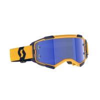 Scott Очки кроссовые Fury dark yellow/dark blue/blue chrome works в Тюмени