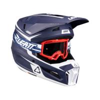 Leatt Шлем кроссовый 3.5 V26 Blue + очки Vizion 3.5 в Тюмени