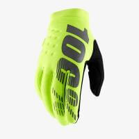100% Мотоперчатки текстильные подростковые Brisker Youth Glove Fluo Yellow в Тюмени