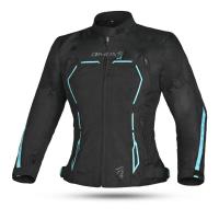 Dimox Мотокуртка текстиль Margo Women Black/Turquoise в Тюмени