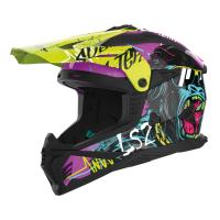 LS2 Шлем MX708 Fast II Gorilla фиолетово-желтый в Тюмени