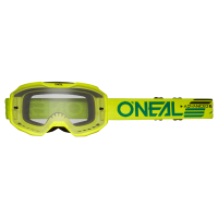 Oneal Маска кроссовая B-10 Solid V.24, желтый, прозрачные линзы Antifog, с защитой от уф лучей в Тюмени