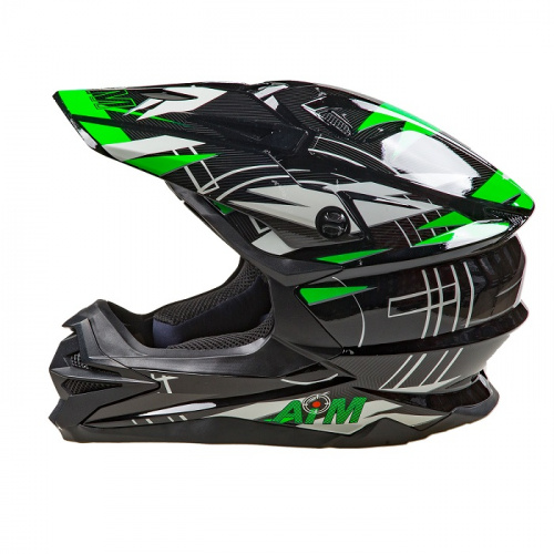 AiM Шлем кроссовый JK803S Green/Black в Тюмени