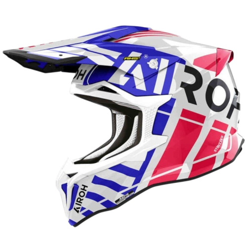 Airoh Мотошлем Strycker Brave Blue/Red Gloss в Тюмени