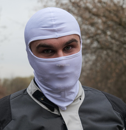 MotoLike Подшлемник Хлопок/Эластан Белый в Тюмени