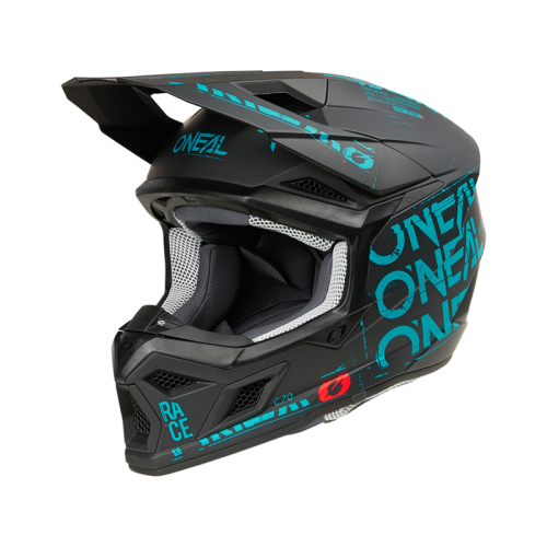 Oneal Шлем кроссовый 3Series Static черный/бирюзовый в Тюмени