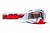 100% Маска кросс FMF Powerbomb Rocket White - прозрачная линза в Тюмени