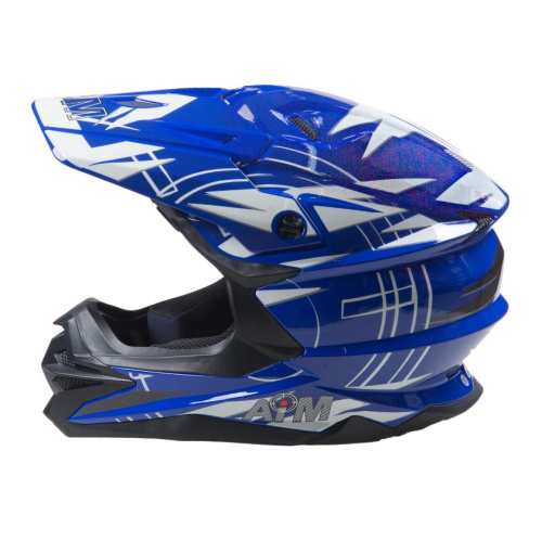 AiM Шлем кроссовый JK803S Blue/White в Тюмени