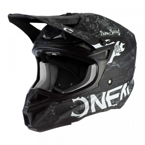 Oneal Шлем кроссовый 5Series Polyacrylite Черный/Белый в Тюмени